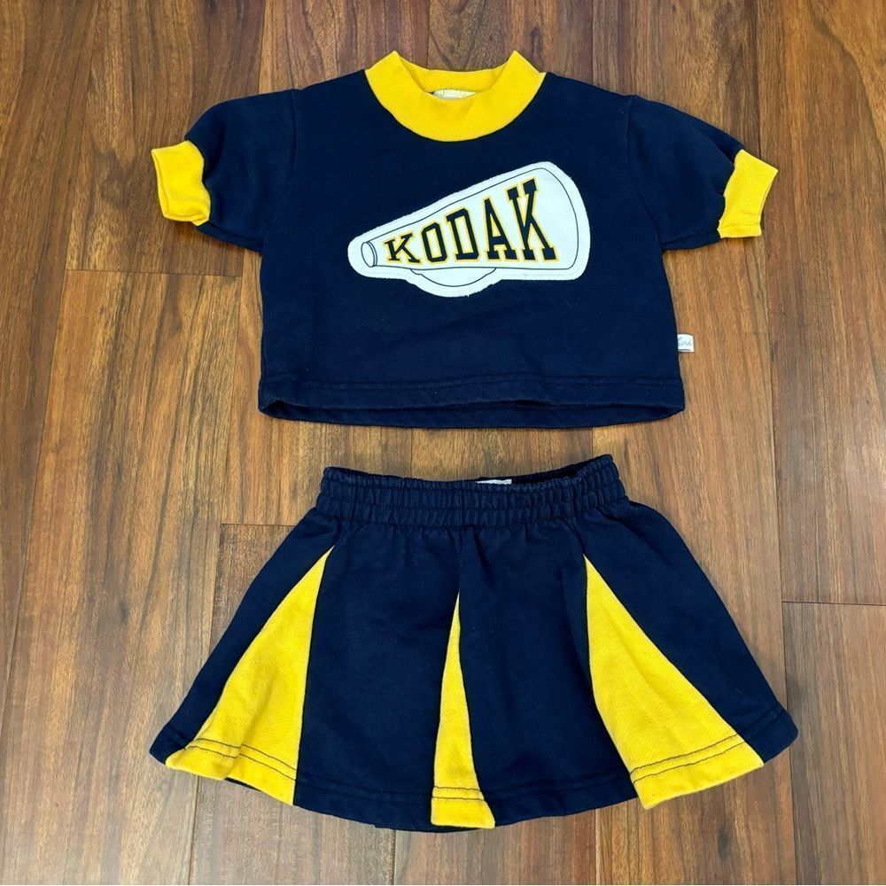 Kodak Vintage Navy/Yellow Cheerleader 2 piece outfit set